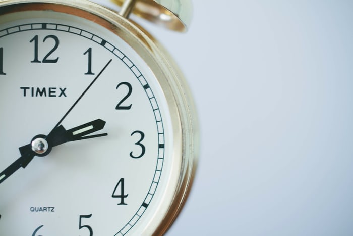 a retro analog clock