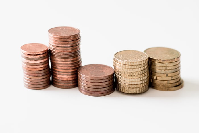 stacks of coins